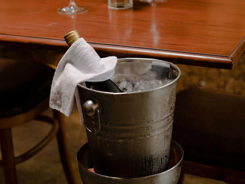 Barware visual reference — front-of-house service items for hospitality venues
